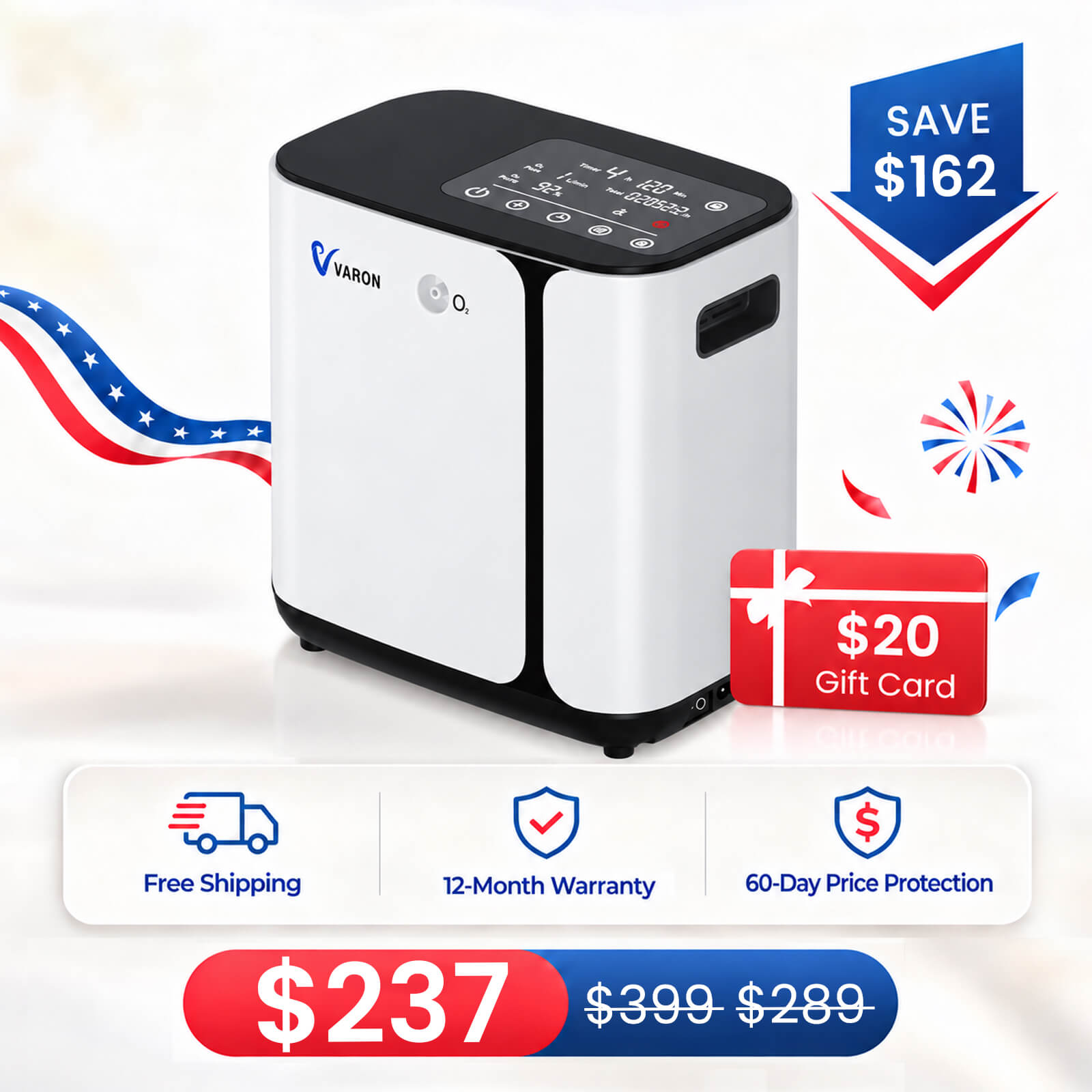 VARON 1-6L/min Home Oxygen Concentrator NT-09