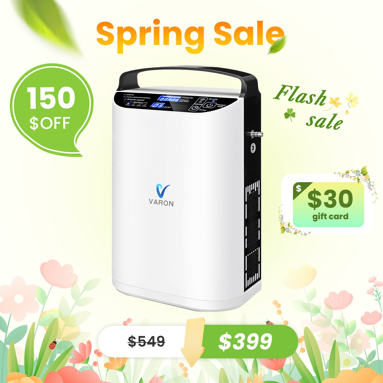 VARON 1-5L Portable Oxygen Concentrator NT-01