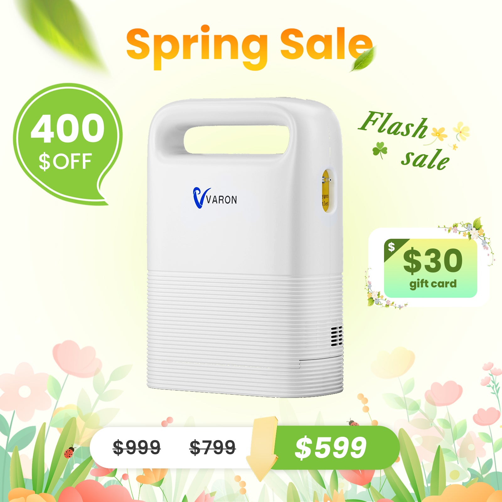 VARON 1-5L Pulse Flow Portable Oxygen Concentrator NT-02