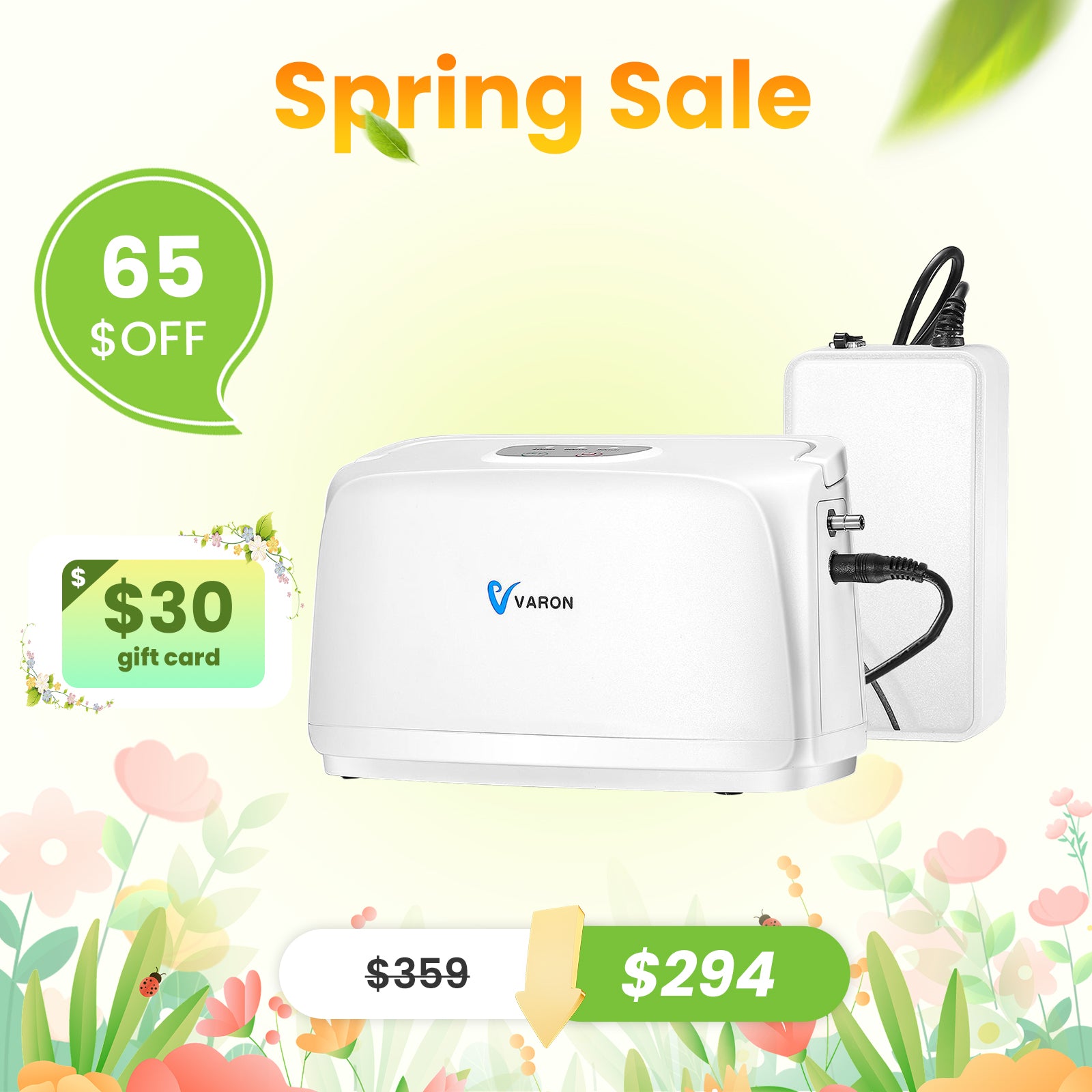 VARON 3L/min Portable Oxygen Concentrator NT-03