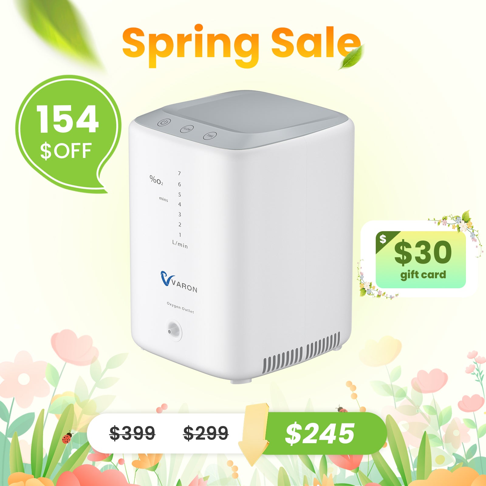 Super Quiet! VARON 1-7L/min Home Oxygen Concentrator NT-04