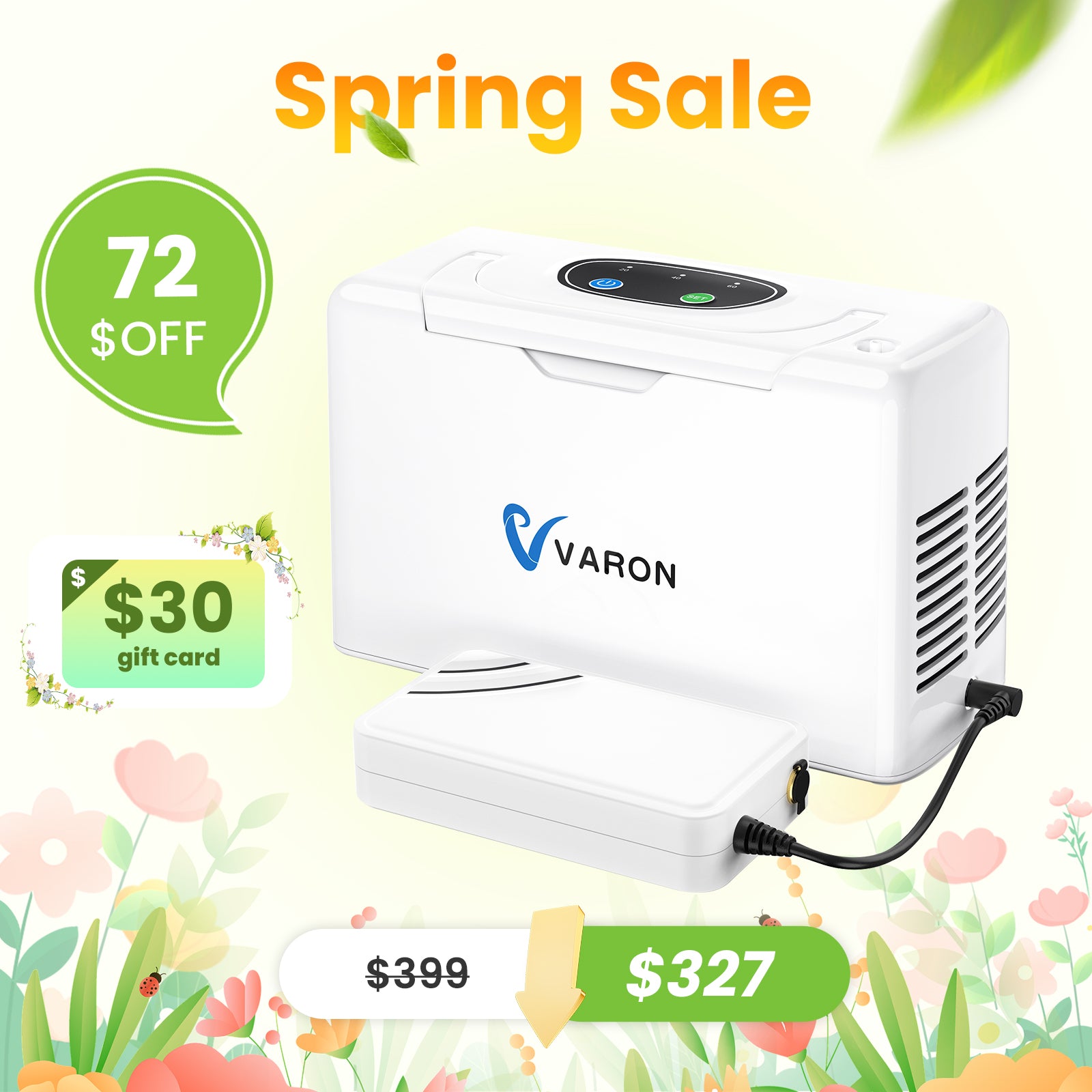🔥VARON 3L/min Portable Oxygen Concentrator NT-05(Continuous Flow)