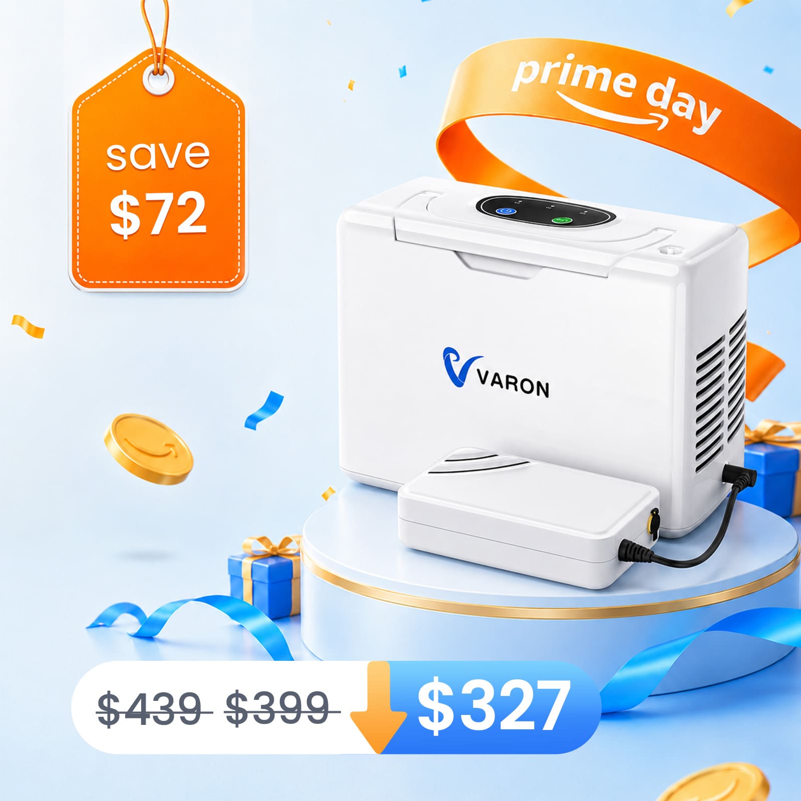 🔥VARON 3L/min Portable Oxygen Concentrator NT-05(Continuous Flow)