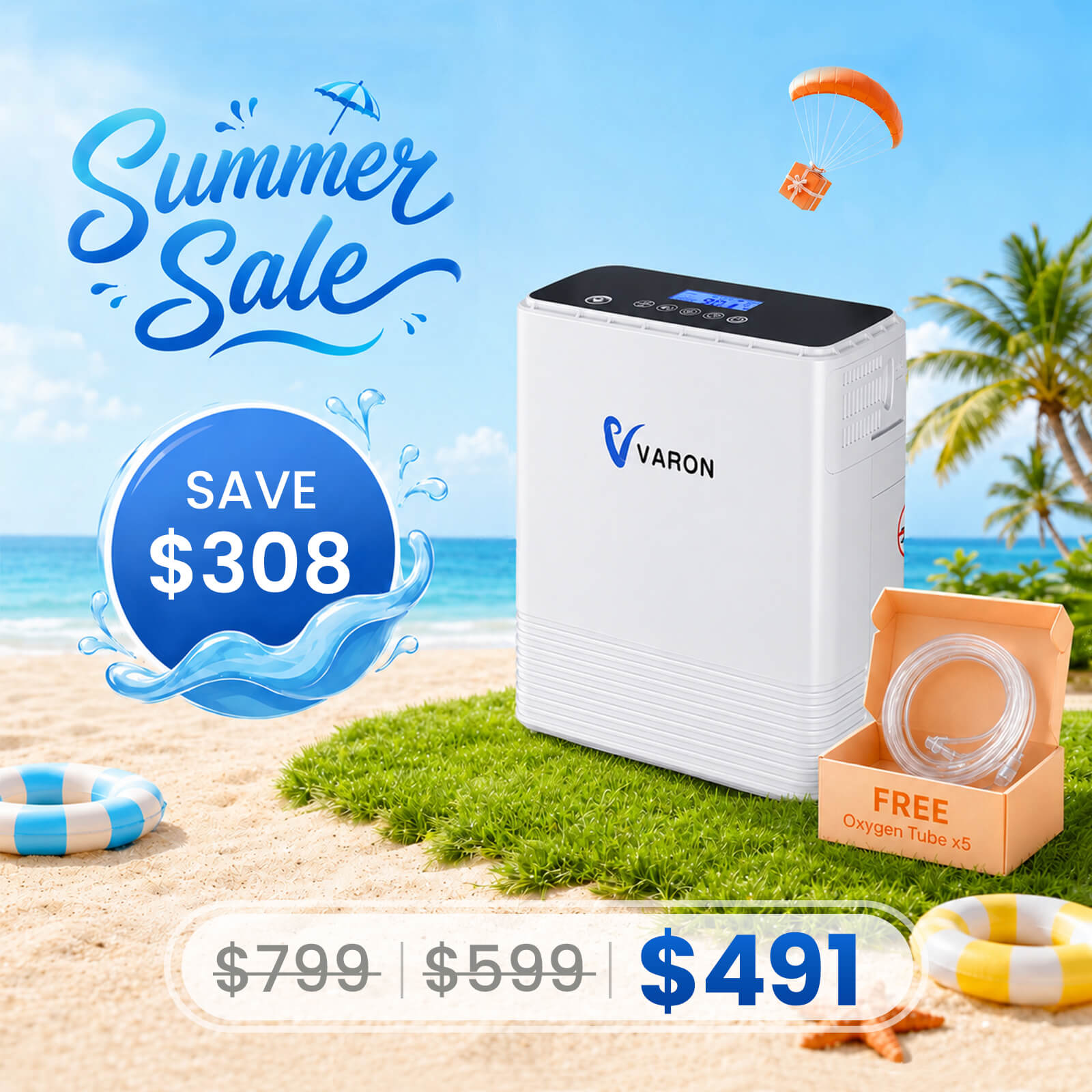 Our Best-Seller! VARON 1-6L Continuous Portable Oxygen Concentrator NT-06