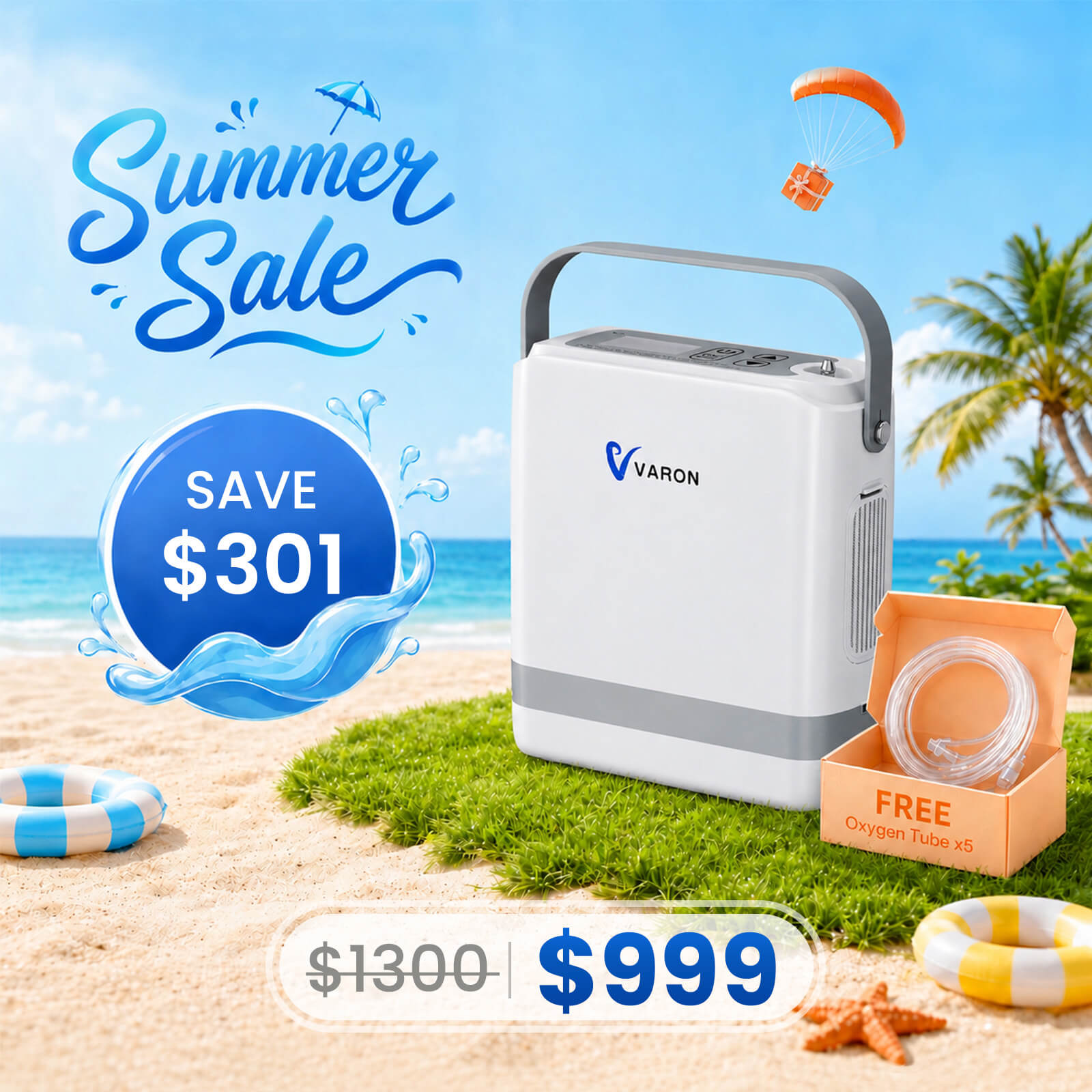 New Arrival! VARON NT-08G Ultra-Compact 1–8L Oxygen Concentrator