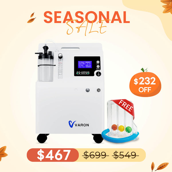 FDA Approval!VARON 0.5-5L Home Oxygen Concentrator Serene 5 with High Oxygen Purity