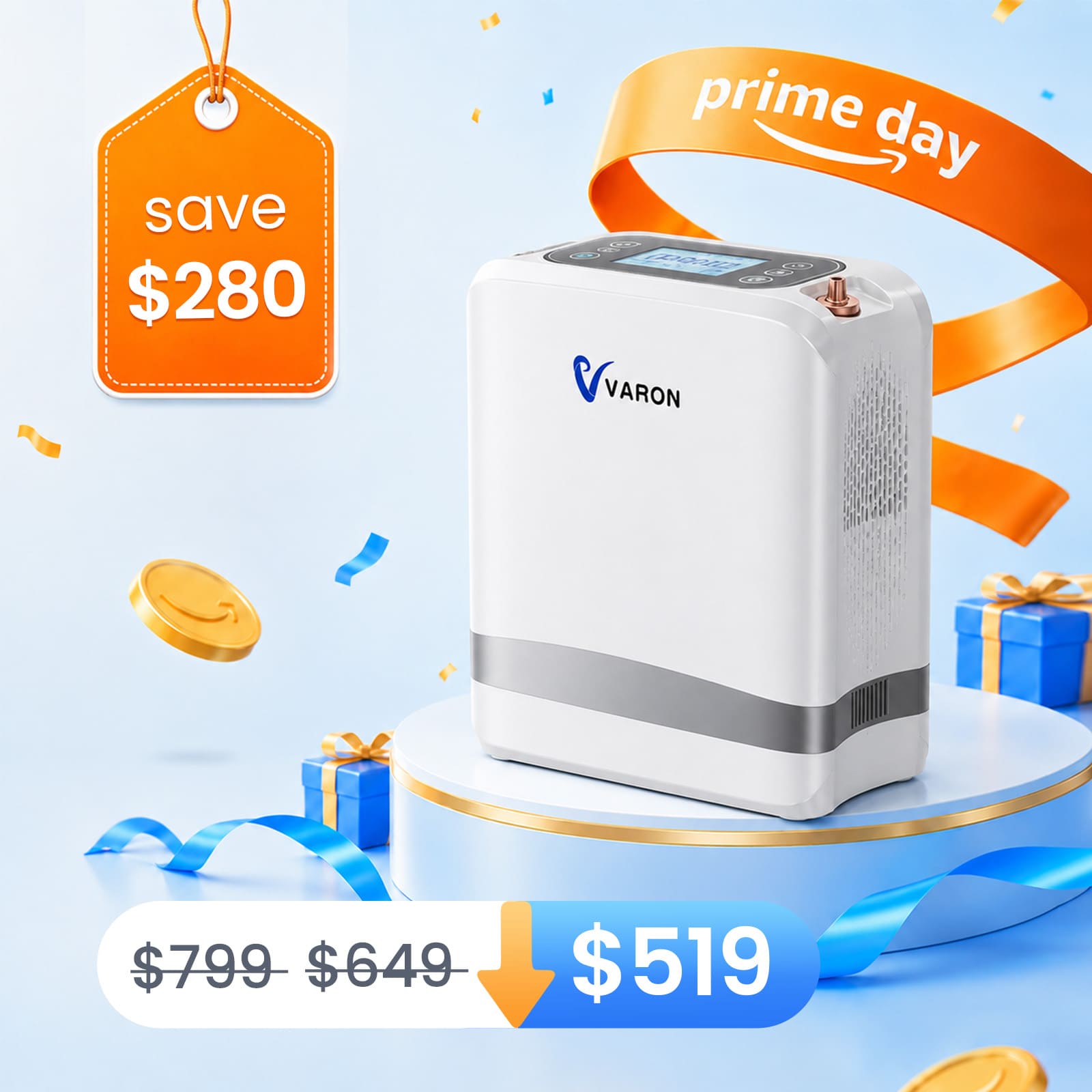 New Arrival! VARON 1-7L Portable Oxygen Concentrator VP-8 lite