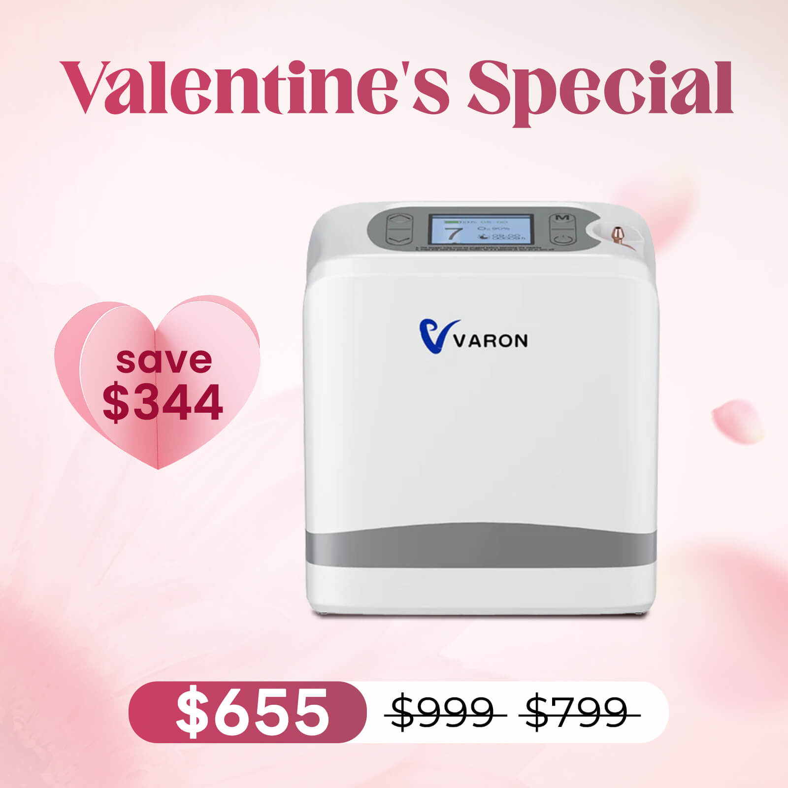 VARON 1-7L Portable Oxygen Concentrator VP-8 lite