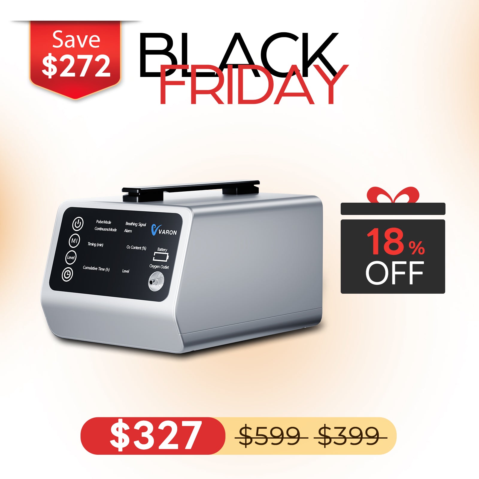 VARON 1-5L/Min Oxygen Concentrator VT-1 for Travel