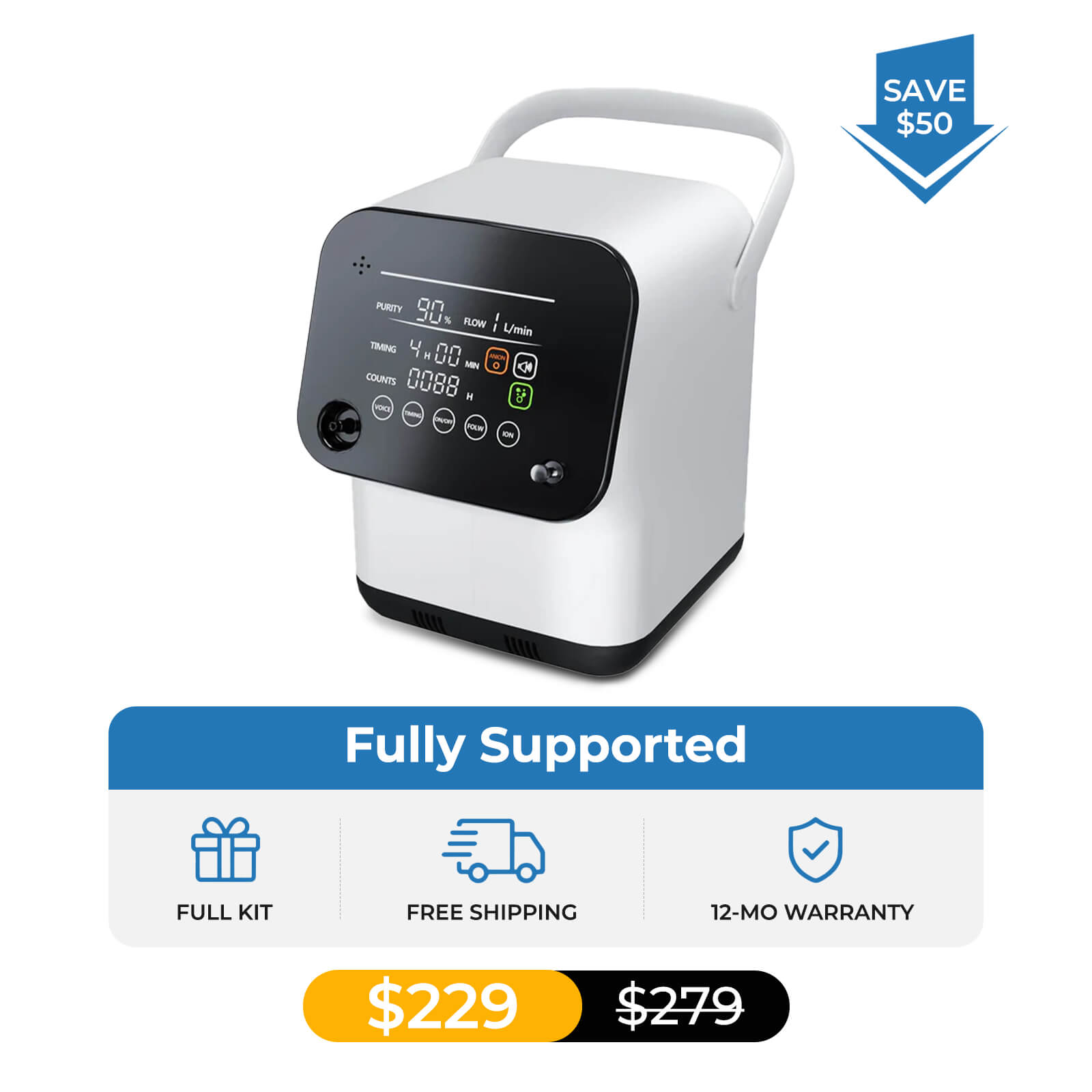 New Arrival! 1-7L/min Home Oxygen Concentrator ZY1SW