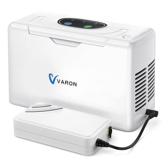 VARON 3L/min Portable Oxygen Concentrator NT-05+Extra 8-Cell Battery