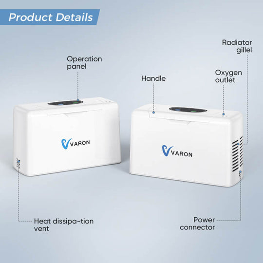 🔥VARON 3L/min Portable Oxygen Concentrator NT-05(Continuous Flow)