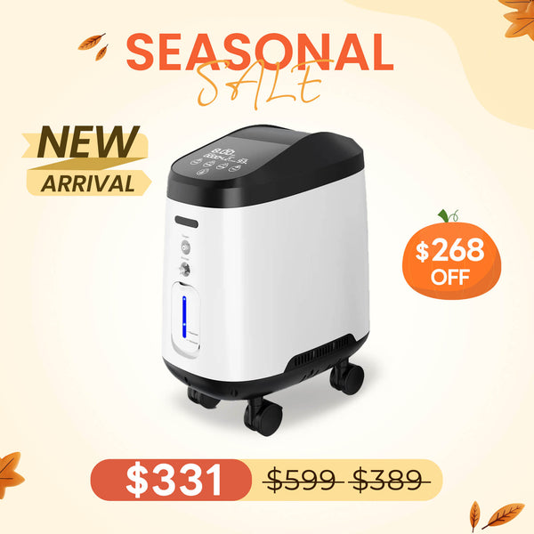 VARON Home Oxygen Concentrator 105W Pro Wheel Edition (1-9 settings)