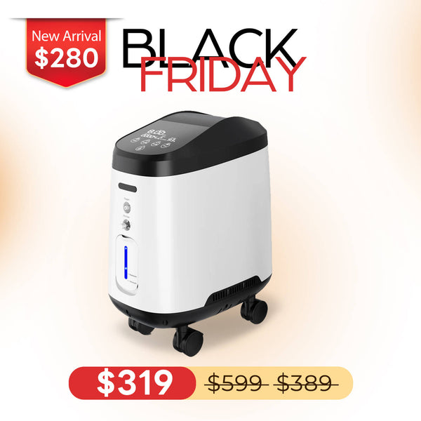 VARON Home Oxygen Concentrator 105W Pro Wheel Edition (1-9 settings)