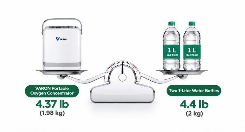 varon portable oxygen concentrator nt-08 weight